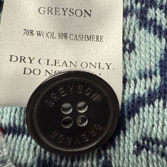 GREYSON Mens XL Wool Cashmere Den of Thieves Shawl Cardigan Ottawa Abyss Sweater - Picture 5 of 8